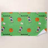 Serviette De Plage Patterson de basket (Devant)