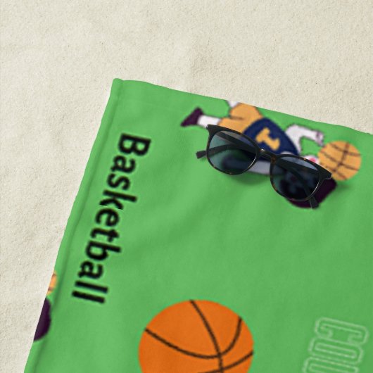 Serviette De Plage Patterson de basket (En situation)