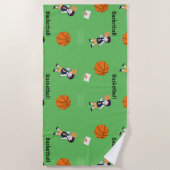Serviette De Plage Patterson de basket (Devant)