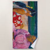 Serviette De Plage Paul Gauguin - Femmes tahitiennes sur la plage (Devant)