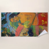 Serviette De Plage Paul Gauguin - Une femme tenant un fruit (Devant)