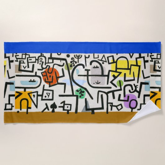Serviette De Plage Paul Klee Rich Harbour Expressionnisme Abstrait (Devant)