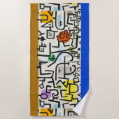 Serviette De Plage Paul Klee Rich Harbour Expressionnisme Abstrait (Devant)