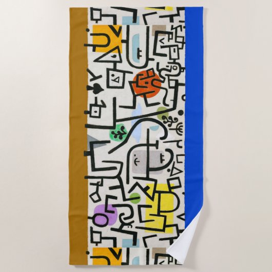 Serviette De Plage Paul Klee Rich Harbour Expressionnisme Abstrait (Devant)