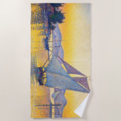 Serviette De Plage Paul Signac - Le Port au coucher du soleil, Opus 2 (Devant)