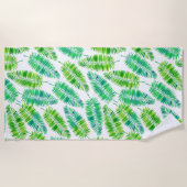 Serviette De Plage Paume d'eau feuille motif (Devant)