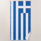 Serviette De Plage pavillon de la Grèce  (Devant)