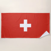 Serviette De Plage pavillon suisse (Devant)