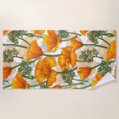 Serviette De Plage Pavot de Californie (Devant)