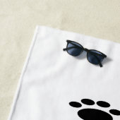 Serviette De Plage Paw Paw Trail pour animal de compagnie cartonné no (En situation)