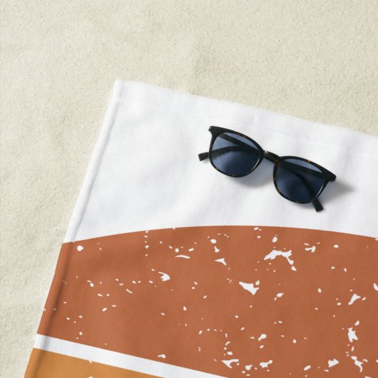 Serviette De Plage Paw Sunset Retro Perdu (En situation)