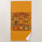 Serviette De Plage Pawsitive Vibes Only (Devant)