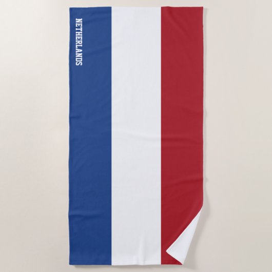 Serviette De Plage Pays-Bas Drapeau splendide patriotique (Devant)