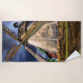 Serviette De Plage Pays-Bas Windmill Landscape Beach Towne (Devant)