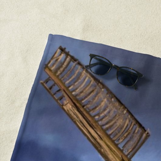 Serviette De Plage Pays-Bas Windmill Landscape Beach Towne (En situation)