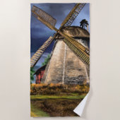 Serviette De Plage Pays-Bas Windmill Landscape Beach Towne (Devant)