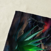 Serviette De Plage Paysage Alien Lunes de cascade (En situation)