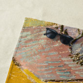 Serviette De Plage Paysage avec Maison et PloughmaVincent van Gogh (En situation)