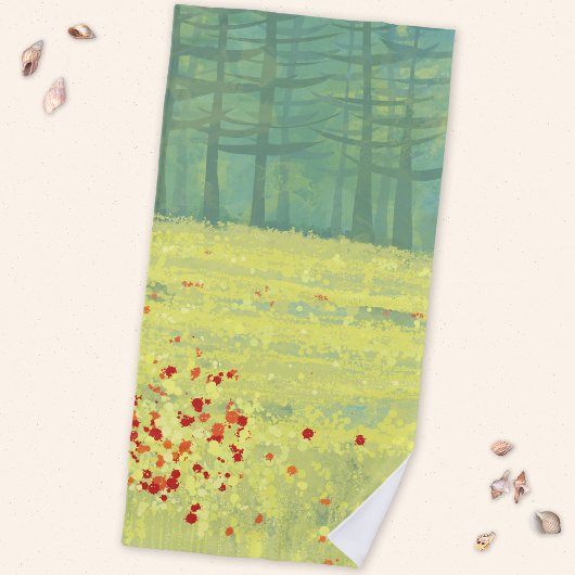 Serviette De Plage Paysage de prairie