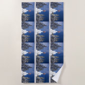 Serviette De Plage Paysage d'hiver de Noël (Devant)