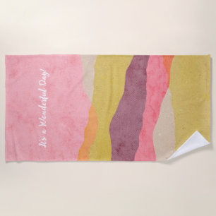 Serviette De Plage Paysage en papier calqué Abstrait dans les tons ch