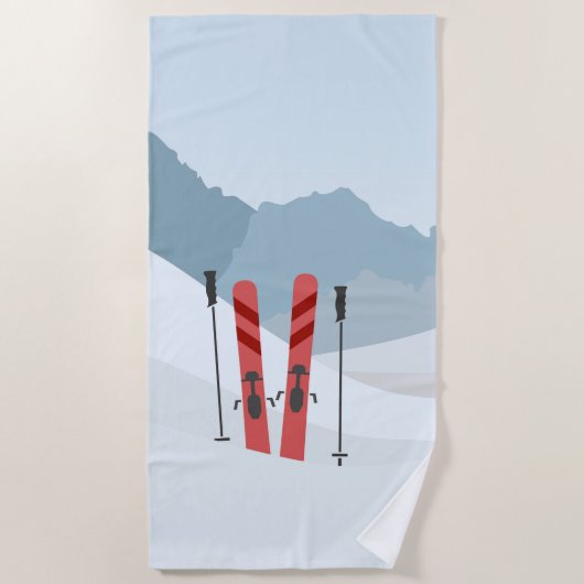 Serviette De Plage Paysage hivernal (Devant)