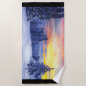 Serviette De Plage Paysage hivernal (Devant)