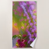 Serviette De Plage Paysage Imaginaire, tropical et onirique (Devant)