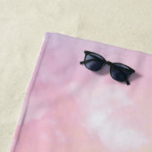 Serviette De Plage Paysage magique au coucher du soleil rose (En situation)