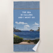 Serviette De Plage Paysage marin (personnalisable) (Devant)