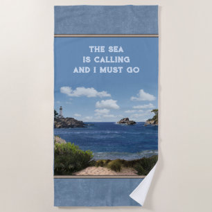 Serviette De Plage Paysage marin (personnalisable)