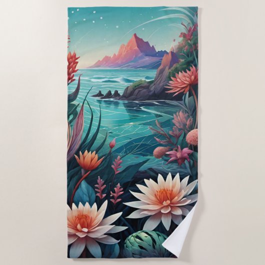Serviette De Plage Paysage tropical (Devant)