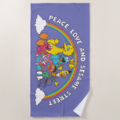 Serviette De Plage Peace, Love and Sesame Street (Devant)