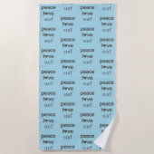 Serviette De Plage Peace Love Surf - Coastal Blue Ocean Life Pool (Devant)