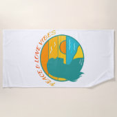 Serviette De Plage Peace & Love Vibes (Devant)