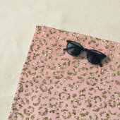 Serviette De Plage Peach Blush Parties scintillant rose Empreinte de  (En situation)
