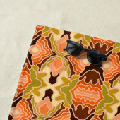 Serviette De Plage Peach Fuzz Boho Shabby Chic géométrique Art Abstra (En situation)