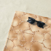 Serviette De Plage Peach Gold Parties scintillant Glam Sparkle Giraff (En situation)