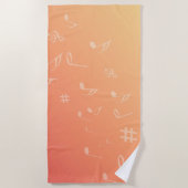 Serviette De Plage Peach Music (Devant)