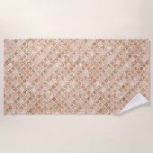Serviette De Plage Peach Rose Blush Gold Parties scintillant Sirène (Devant)