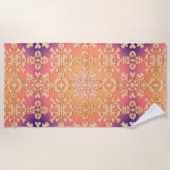 Serviette De Plage Peach Sunset Royal Damask (Devant)
