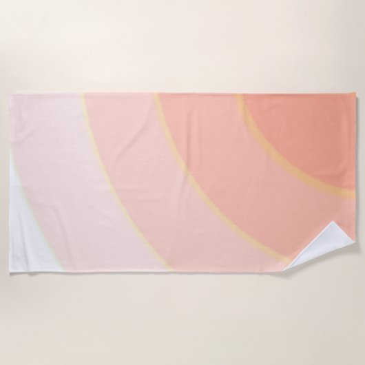 Serviette de plage Peach Swirls (Devant)