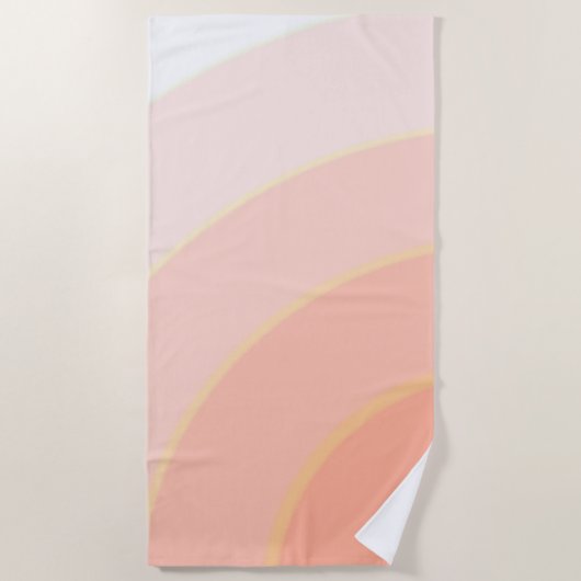 Serviette de plage Peach Swirls (Devant)