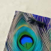 Serviette De Plage Peacock blanc bleu et vert Piebald (En situation)