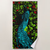 Serviette De Plage Peacock et Butterfly de style Art nouveau néerland (Devant)