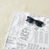 Serviette De Plage PEANUTS | Snoopy on Black White Comics (En situation)