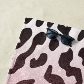 Serviette De Plage Peau léopard de Parties scintillant rose (En situation)