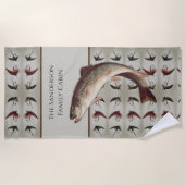 Serviette De Plage Pêcheurs Voler Pêche Mouches Truite arc-en-ciel Ru (Devant)