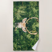 Serviette De Plage Peek a Deer (Devant)