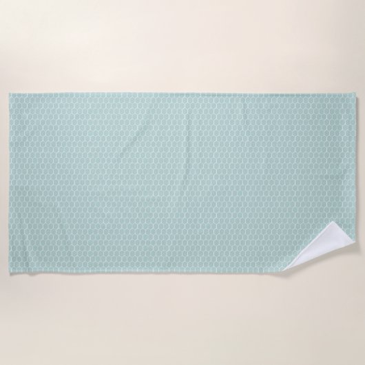 Serviette De Plage Peigne de miel turquoise (Devant)
